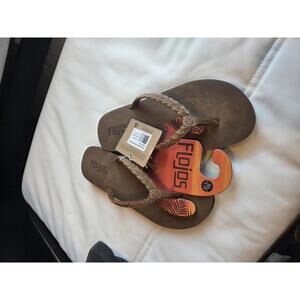 Flojos Women's Braided Strap Flip Flop Sandals Size 6
